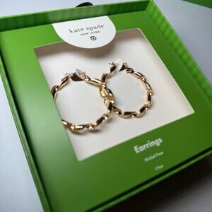 KATE SPADE NY x TARGET Medal Ribbon Hoop Earrings In Gold